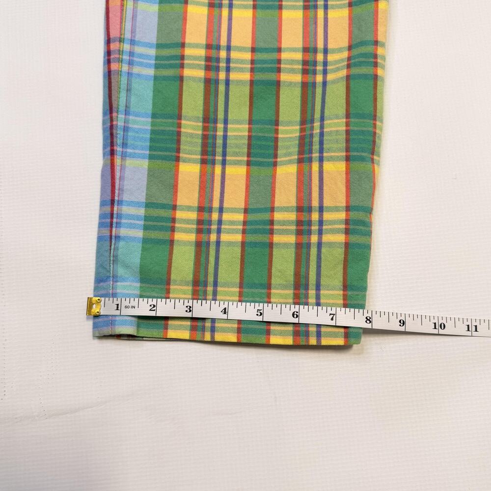 Polo Ralph Lauren Pants Mens 38x30 Multicolor Madras Plaid Cotton Chino Preppy - Picture 3 of 12